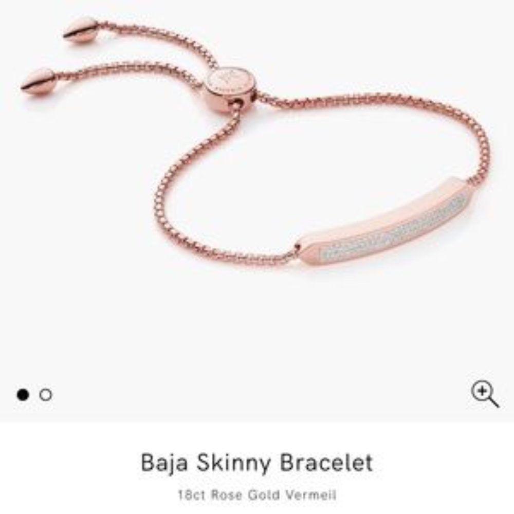 Monica Vinader Diamond Baja Skinny Bracelet